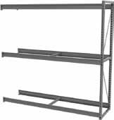 Pallet/HD Shelving GMPR - Medium Duty Bulk Racks Medium duty bulk racks feature formed 11 gauge steel uprights that are punched to allow for 1-1/2 adjustment of shelf beams.