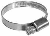 HOSE CLAMPS Worm-Drive Hoseclamps - AISI 304 / W4 SR 6121 Stainless Steel AISI 304 / W4 Band housing and screw is AISI 304 9mm band width has a recommended maximum tightening torque of 3.
