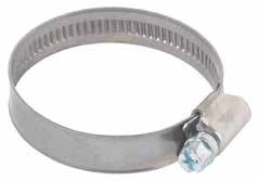 HOSE CLAMPS Worm-Drive Hoseclamps SR 6100 Stainless Steel Band (AISI 430 / W2) Yellow Galvanised Steel Screw 9mm band width has a recommended maximum tightening torque of 3.