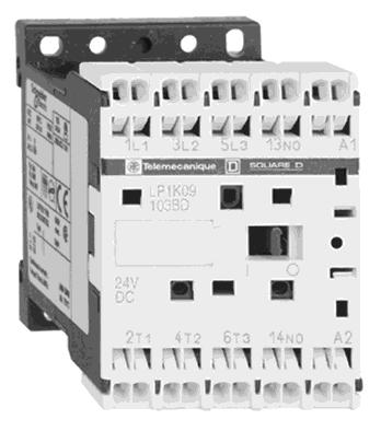 References TeSys contactors 5 Contactors for motor control, 6 to 12 A in categories AC-3 and AC-4 Control circuit: d.c. or low consumption LP1-K0910// Contactor selection according to utilisation category, see pages 24565/2 to 24565/5 and 24566/2 to 24566/5.