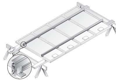 Roof Mounts MOUNTING STRUCTURES 29 Bottom Mounting Sizing Rail set lengths This chart lists the length of the rails required for many common modules.