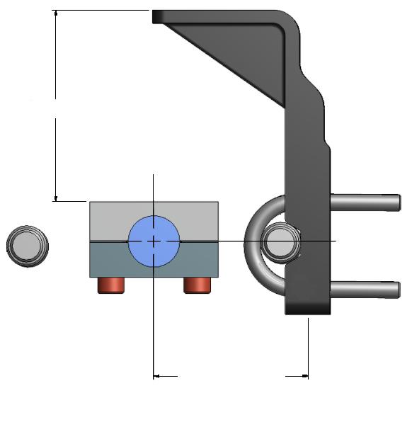 ) MAX When the stem is in either the fully open or fully closed position, the distance from the centerline of the mounting bracket (key ) and the centerline of the stem block assembly should not