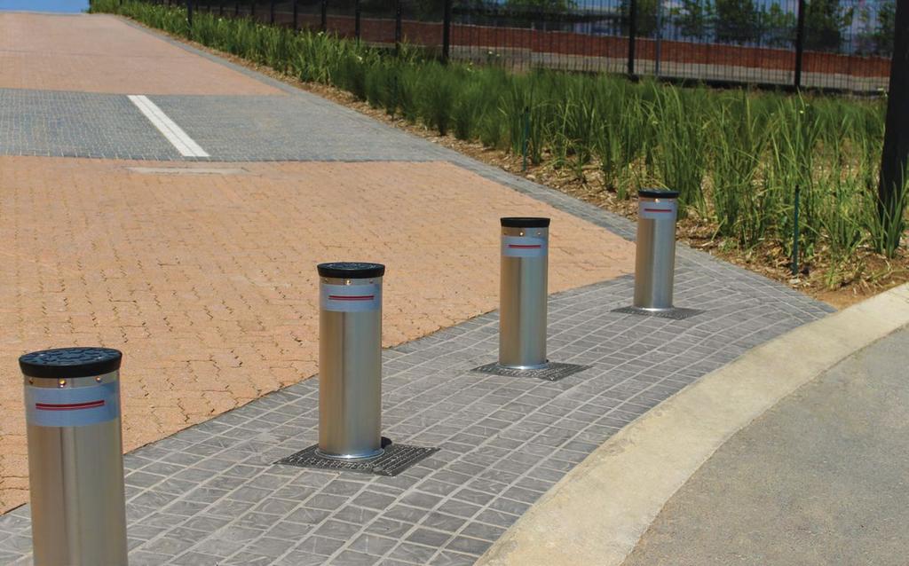 Available with a powder coated or brushed finish. Optional LED light ring at top of bollard.