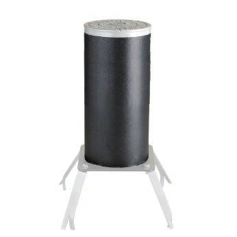 Optional LED light ring at top of bollard. SEMI-AUTOMATIC BOLLARD Single effect gas actautor for automatic rising.