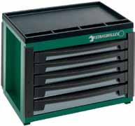 Tool trays from STAHLWILLE ensure perfect Impact protection strips on the vertical edges. tool management within the Tool Trolley.