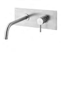 44 161 250 109 Max. 58 Miscelatore incasso lavabo completo di: piastra in acciaio inox 250x100mm Concealed single lever basin mixer complete with: stainless steel wall plate 250x100mm LIG 101.