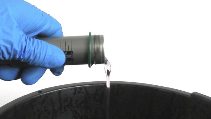 fluid into an oil pan.