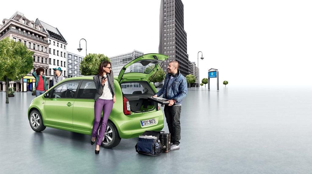 SPACE Don t let the exterior dimensions mislead you. Thanks to the thoughtful design, the 4-seat CITIGO offers a generous interior space.