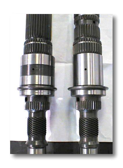 New Process 231 transfer cases have used two types or styles of output shafts. The current style New Process output shaft started to be used in 1997 and is still being used.