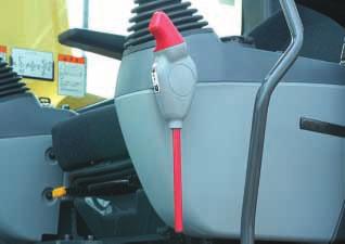 Lock Lever Locks the hydraulic pressure to prevent unintentional movement.