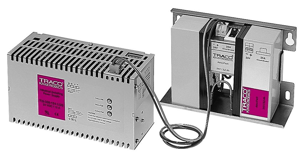 DC-UPS-System In addition to the standard power supply function, these models include a professional battery management system to charge and monitor an external battery.