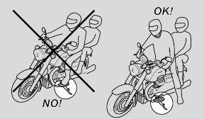 IN ALL CASES, THINK AHEAD AND MOVE YOUR RIGHT LEG CAREFULLY, AS IT WILL HAVE TO AVOID AND CLEAR THE REAR PART OF THE VEHICLE (IN- CLUDING BAGGAGE AND THE TAIL FAIRING) WITHOUT CAUSING LOSS OF BALANCE.