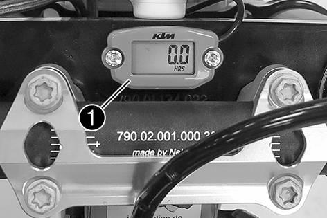 6 CONTROLS 15 6.12 Plug-in stand The holder for plug-in stand 1 is on the left side of the wheel spindle. The plug-in stand is used to park the motorcycle. Remove the plug-in stand before riding.