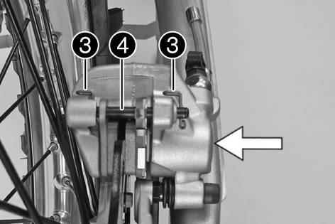 12 BRAKE SYSTEM 70 Manually press the brake caliper to the brake disc to push back the brake piston.