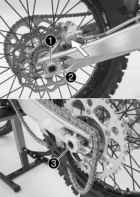 8 lbf ft) K00454-11 Operate the hand brake lever several times until the brake linings are seated correctly against the brake disc. Remove the motorcycle from the lift stand. ( p.