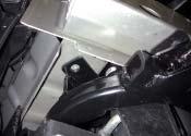 From the bottom of the bumper core, fit one of the supplied ½" x 3" bolts and ½" lock washers through the main