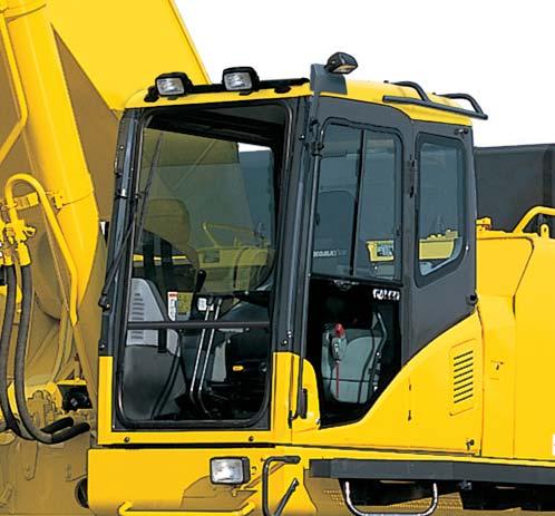 H YDRULIC E XCVTOR WORKING ENVIRONMENT PC800LC-8 The cab interior is spacious and provides a comfortable working environment Large Comfortable Cab Comfortable Cab The PC800LC-8 s cab