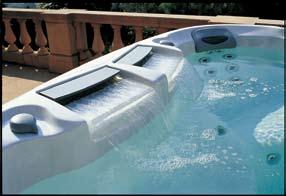 Enhanced Lifestyle 880 Spas The AquaTerrace waterfall doubles up in the Maxxus.