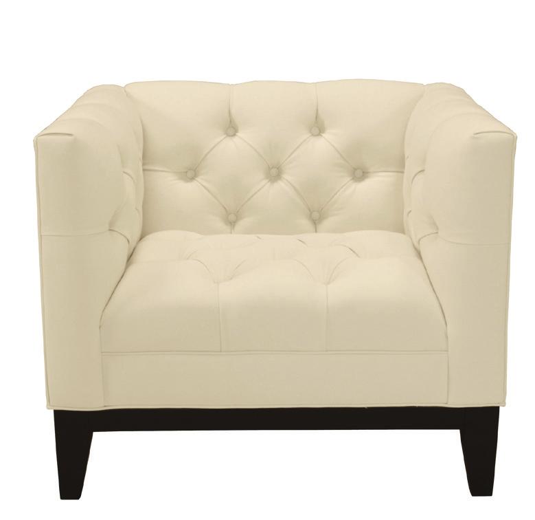 TUFTED CHAIR (UC124) 29 H 34 W 23 W between arms 21 D Seat 16 H seat to crown