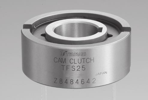 Bore sizes - 15, 17, 20, 25, 30, 35, 40mm Maximum torque - 260Nm TSUBAKI CAM CLUTCH / FREEWHEELS WITHOUT BEARING SUPPORT TSS Series TSS Series are non-bearing