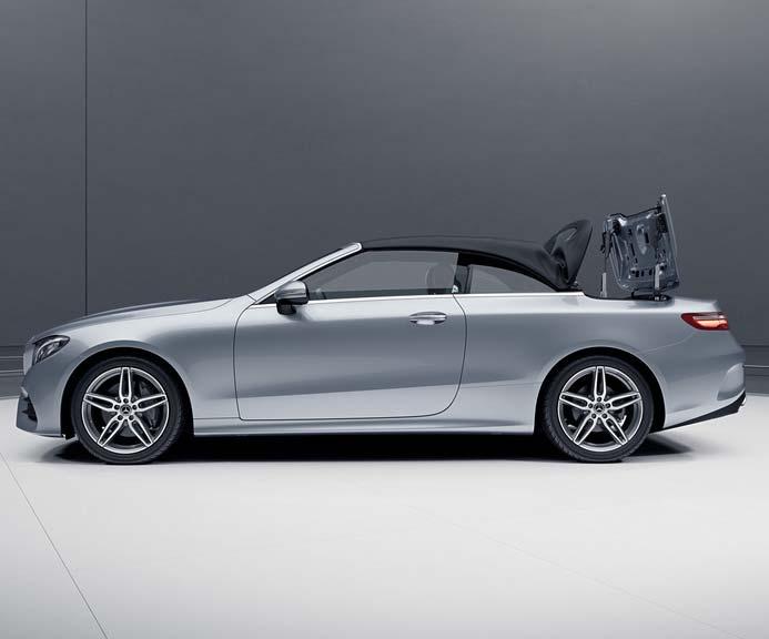 Fabric Acoustic Soft Top Standard for the E-Class Cabriolet The fully automatic fabric acoustic soft top of the new E-Class Cabriolet lives up to expectations with regard to supreme look & feel,