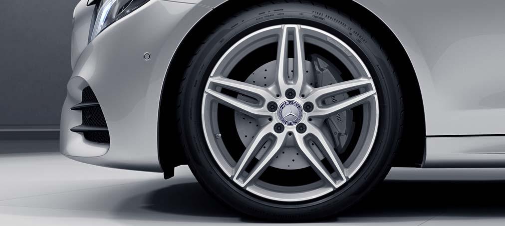 Wheels Standard Front: 245/45 Rear: 245/45 All-Season Run-Flat Tires 18 AMG 5-Spoke Wheels (RQR)