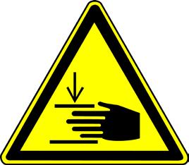 Basic safety notes WARNING Risk of injury due to squeezing and bumping during movement of the gripper jaws and breaking or loosening of the gripper fingers!