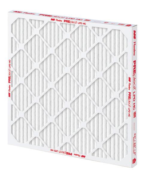 THE WORLD LEADER IN CLEAN AIR SOLUTIONS PREpleat LPD HC (Low Pressure Drop, High Capacity) EXTENDED SURFACE PLEATED PANEL FILTERS Lowest initial resistance MERV 8 pleated filter in the industry High