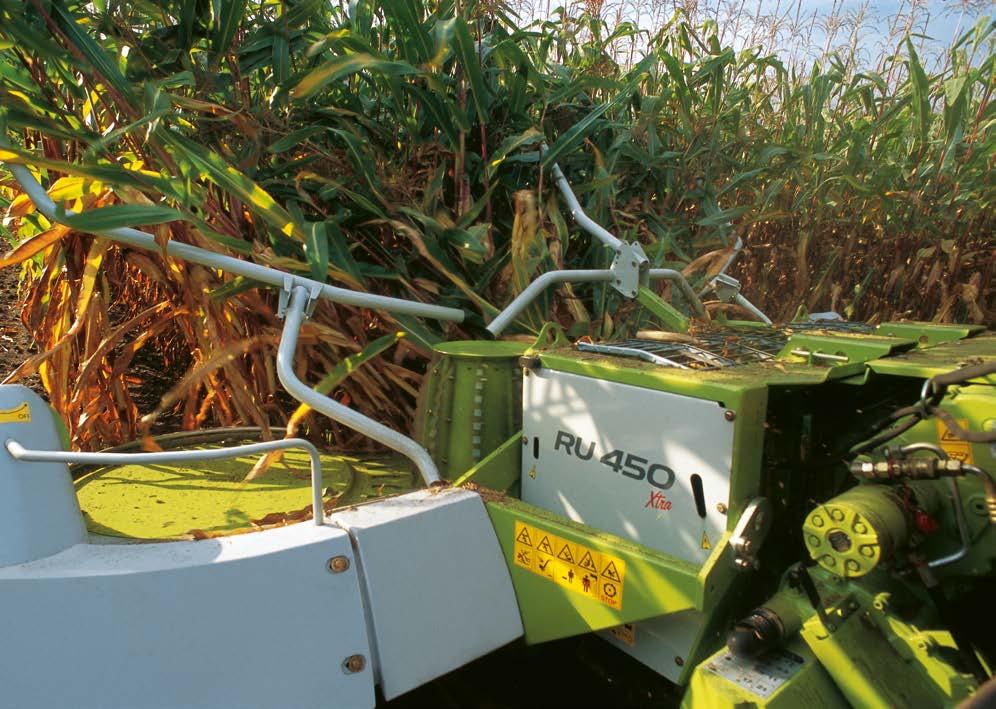 Row-independent harvesting with the RU 450. RU The RU 450 is still in demand.