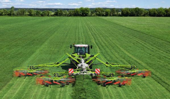 60 metres) are set hydraulically and infinitely variable A whole range of swathing widths can be saved to memory Individual and dual raising of rotors possible Operation via COMMUNICATOR II or any