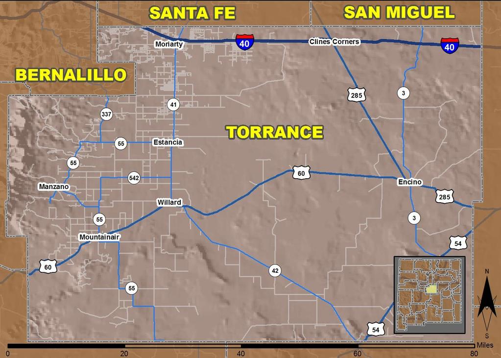6 Torrance County Produced for the New Mexico Department of Transportation, Traffic Safety Division, Traffic Records Bureau, Under Contract 58 by the University of New Mexico, Geospatial and