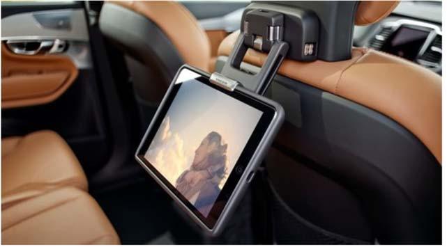 ipad cradle ipad Air 1-2 The ipad cradle makes it possible to safely and ergonomically use your ipad in the rear seat, as it is secured in a horizontal and comfortable position.