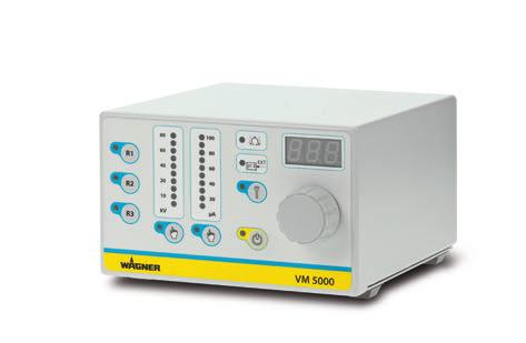 VM 5000 FM FM Control unit to drive the electrostatic manual guns GM 5000EA FM and GM 5000EAC FM. Adjustable high-voltage, recipe changes, safety monitoring, and many other functions.