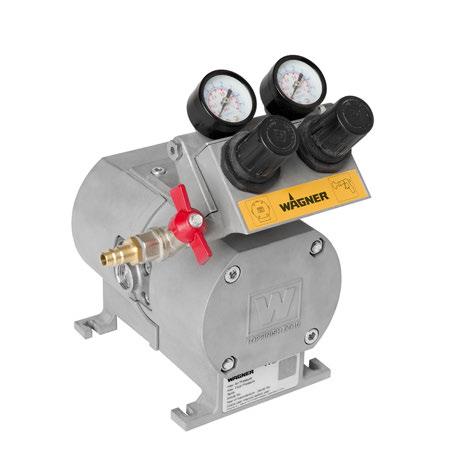 TOPFINISH DD10 Low-pressure diaphragm pump Feeding Low pressure diaphragm pumps TOPFINISH DD10 is a 1:1 double diaphragm pump to feed manual and automatic airspary guns with material.