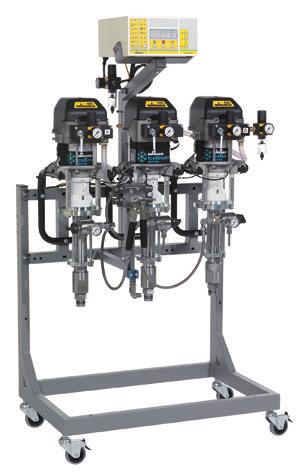 TwinControl 28-40 Electronic mixing and dosing system Electronic 2K mixing system for AirCoat applications up to 270 bar. Including flushing pump and fully automatic flushing process.