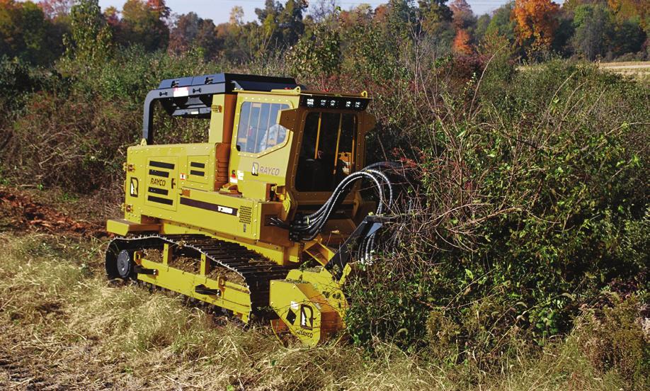 RAYCO T360 FORESTRY MULCHER & HYDRA-STUMPER Can be equipped with either a Hydra Stumper stump cutter attachment or a Predator forestry mower/mulcher A closed loop hydrostatic system powers the cutter