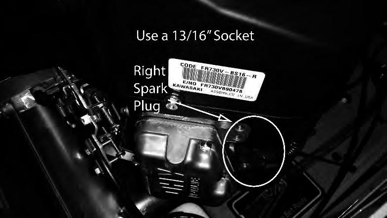 plug. 2) Check the gap on the spark plug to verify that it is 0.
