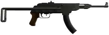 SUBMACHINE GUNS: K-50M Caliber 7.62 x 25mm Magazine Size 35 round magazine 71 round drum Weight 9.7 lbs (4.
