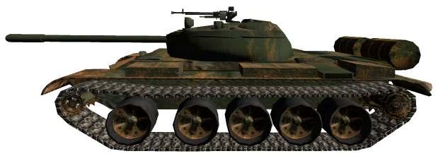 MAIN BATTLE TANK: T-54/55 Crew 4 Length 6.5 m Width 3.3 m Height 2.4 m Weight 36.6 tons Armor 100 mm Main Armament 100mm Gun Secondary Armament 12.7mm, 2 x 7.