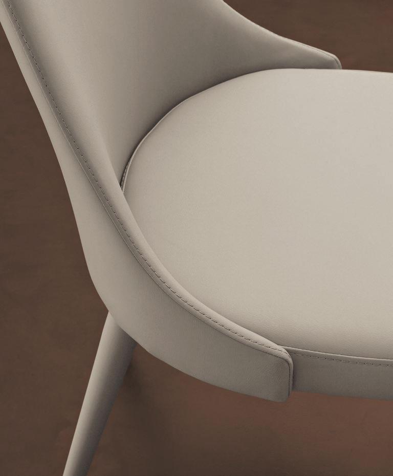 IMBOTTITI IN ECOPELLE DHAGA CHAIR, STRUCTURE IN METAL UPHOLSTERED