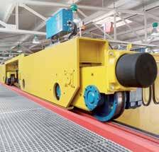 radii down to 10 m. Demag wheel systems also operate just as well indoors as outdoors.
