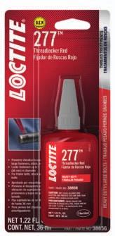 LOCTITE THREADLOCKER 277 HEAVY-DUTY/LARGE BOLTS LOCTITE Threadlocker 277 is a high strength adhesive for locking and sealing large bolts and studs 1" (25 mm) or larger in diameter.