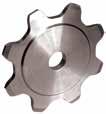 The drive sprocket is fixed by mounting a pin radially through sprocket and shaft. 1108 plastic chains also run on standard 1/2 pitch roller chain sprockets that meet NSI 40.