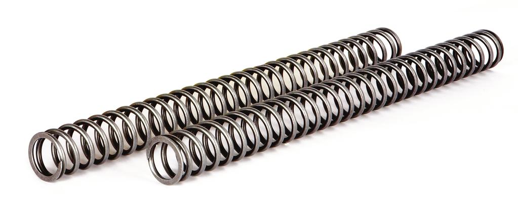 Specification K-Tech fork springs are manufactured from the highest grade chrome silicone wire, each spring is cold-coiled, heat-treated, pre-set and ground to length before being polished for