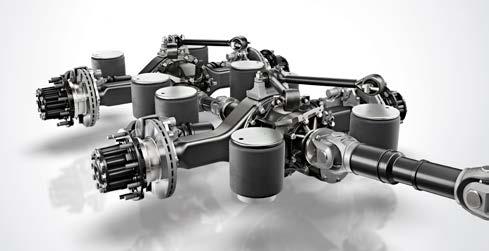 This three-stage brake system offering up to 400 kw of brake power 1) reduces wear on the service brake while enhancing safety and control of the vehicle. Axles, auxiliary consumers.
