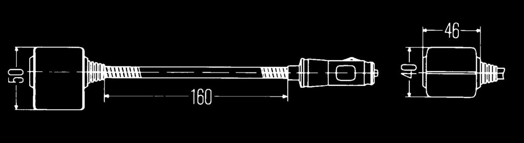 2AB 004 532-011 160 mm, for cigarette lighter, 12 V 2AB 004 532-021 Spare parts 12 V Xenon bulb