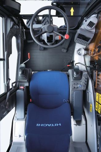 Comfortable cab for Operator Overall comfort is improved in order to lessen operator s fatigue.