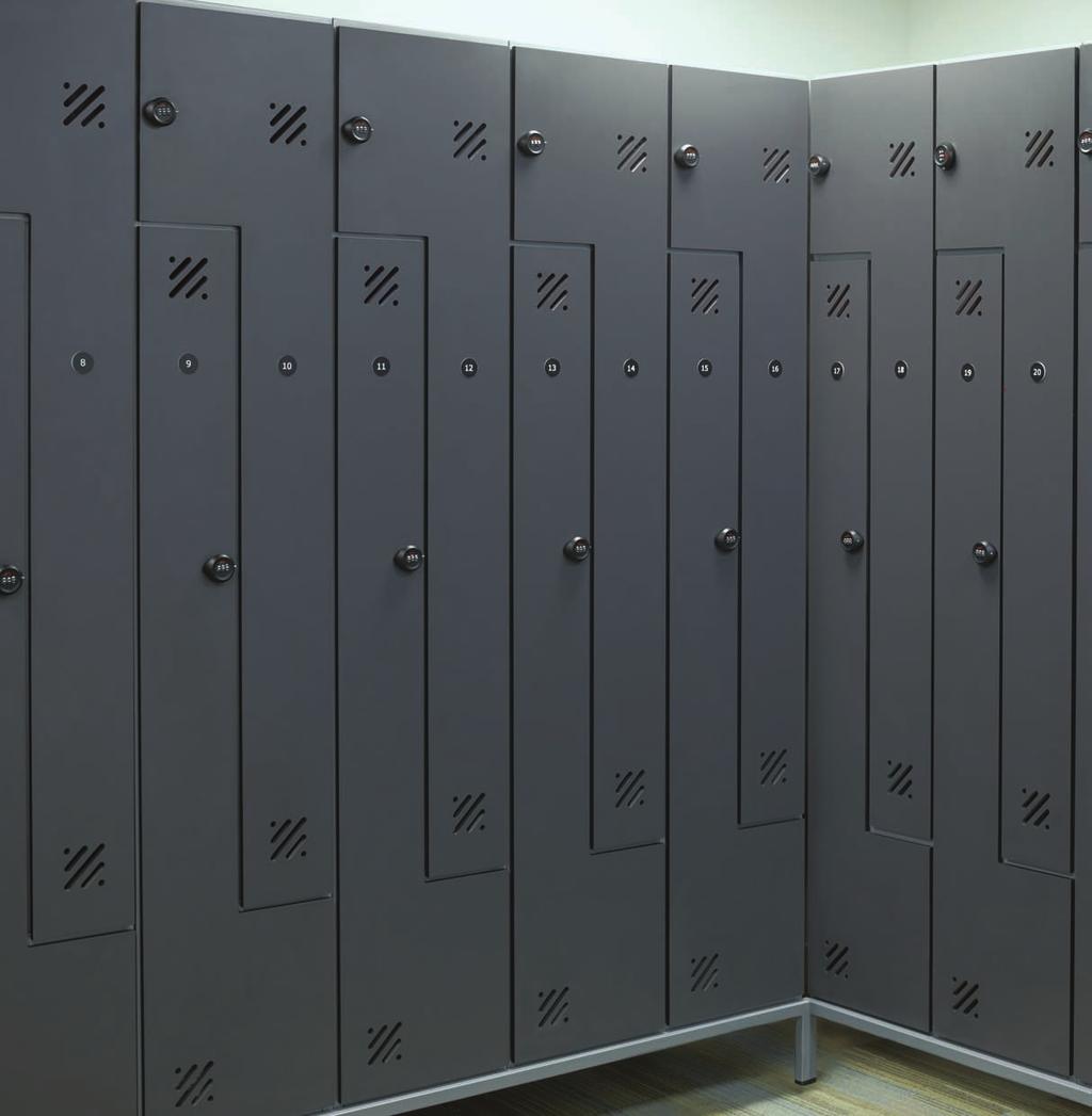 Use Triumph stand alone lockers to create personal work and meeting zones to enable collaboration.