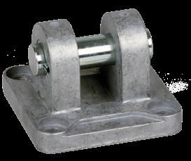 XB-xxx-14 Clevis mount small with pin 1 FM ØCF R4 R CG CP 4 10 Model-no.