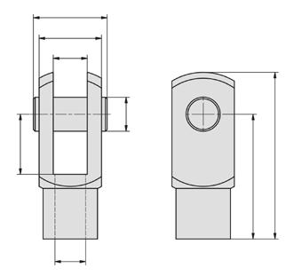 Model-no.: for cylinder A B C D F G Ø H RD-25 X-032 M10 x 1.
